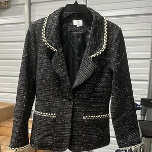 NWT PLM BLACK TWEED BLAZER from Bloomingdale’s